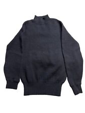 Vintage US Navy Mens Sweater Black Wool N140-62236s-38983B 40s 50s picture