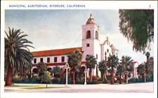 Municipal Auditorium ~ Riverside California ~ c1910 postcard picture