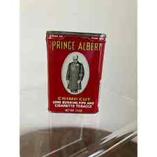 Vintage Prince Albert Crimp Cut Long Burning Pipe Cigarette Tobacco Tin Red picture