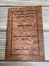 Vintage B&O Railroad Co 1951 Safety Rules Book  picture