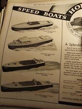 Kvc50  Ephemera 1940 advert triang hornby speed boats 2 pages folded  picture