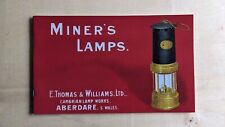 E Thomas & Williams Catalogue Of Miners Lamp professional Reprint - 30 Page picture