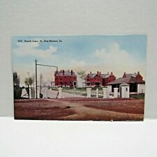 Postcard Vintage Military North Gate Fort Des Moines Iowa Army Navy Air Force picture