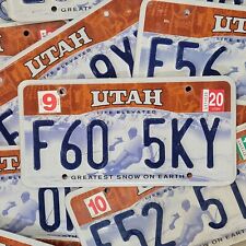 UTAH SKIER GRAPHIC LICENSE PLATE 🔥FREE SHIPPING🔥~ 1 w/RANDOM LETTERS & NUMBERS picture