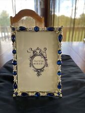 Olivia Riegel Crystal Frame 4x6 Blue Gold picture