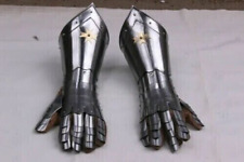 Medieval Knight Gothic Pair Of Gauntlets Gloves Armor Steel IP Cosplay gift item picture