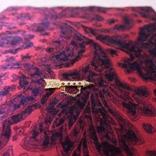 Vintage 10K Gold Pi Beta Phi ΠΒΦ Sorority Arrow Badge Pin -  Pearls & Rubies picture