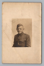 Postcard RPPC B&W WWI Military Army Doughboy AEF Soldier Photo VTG c1919  H14 picture