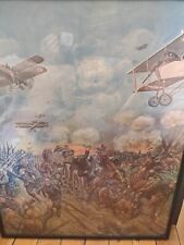 Scarce Original Framed 1918 Poster Air Raid On Huns By James Lee 20