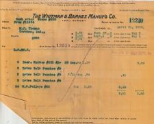 1898  BILLHEAD THE WHITMAN & BARNES MAUF CO., Chicago, Ill.  Total $3.80 picture