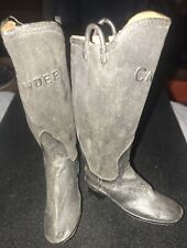 Pair of Antique 1900's Salesman Sample CANDEE Rubber Barn Riding Boots Extra Sm. picture