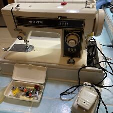 White 944 Sewing Machine Working W Case & More  picture