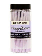 Blazy Susan 98mm Purple Cones Rolling Papers  50x  Pre-Rolled with filter picture