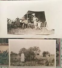 Lot 2 Antique 1920s Vintage Photographs Florida Tin Camp  Tourists picture
