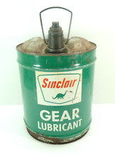 Vintage Sinclair Dino Green Gear Lubricant Opaline 5 Gallon Oil Can picture