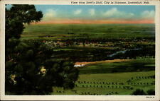 Scottsbluff Nebraska aerial view ~ 1948 linen postcard picture
