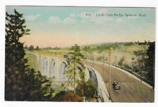 VINTAGE-POSTCARD-LOTAH CREEK BRIDGE-SPOKANE, WASHINGTON picture