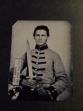 Sixth-Plate Civil War Confederate Soldier Tintype C2370RP picture