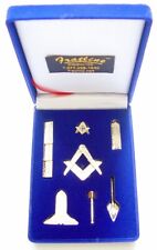 Masonic Mini Working Tool Gift Set with Lapel Pin (Gold Finish) picture