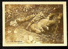 VTG WWI Battlefield Photograph (4-6/16 x 3) Dead German Soldiers Oise, France picture