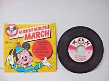 1975 DISNEYLAND 45 rpm record MICKEY MOUSE CLUB MARCH w/ sleeve picture
