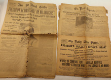 St Paul Dispatch Globe newspaper President McKinley Shot Injured Sept 1901 picture