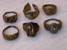 LOT OF 6 ANCIENT ROMAN TO MEDIEVAL BRONZE RINGS AUTHENTIC ANCIENT ARTIFACTS picture
