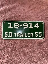 1955 South Dakota Trailer License Plate picture
