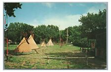 Sioux Indian Village Tourist Attraction Roadside RED CLOUD NE Nebraska Postcard picture