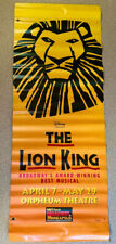 Disney The Lion King Vintage 2-Sided Vinyl Banner Rare 2005 National Tour  picture