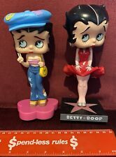 PAIR OF VINTAGE 2006 BETTY BOOP 20cm CHARACTER BOBBLE-HEAD Toy Figures FUNKO VGC picture