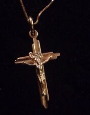 14K Gold Crucifix Pendant A91 picture
