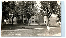 Hartley Iowa IA RPPC Photo Postcard View of High School 1946 Vintage Posted picture