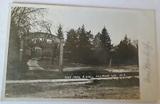 Fillmore Wisconsin Vintage Real Photo Postcard Turn Park and Hall picture