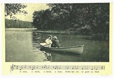 Music Scores Postcard Chas Harris Song Series D 1908 Couple In Canoe picture
