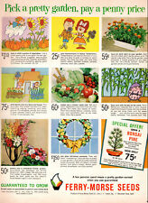 1963 vintage AD FERRY MORSE SEEDS , vegetables, fruit , Bonsai Pine 030819 picture