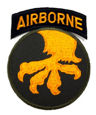 US ARMY 17TH AIRBORNE DIVISION PATCH GOLDEN TALONS BATTLE OF THE BULGE VETERAN picture