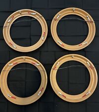 Lot Of 4 Gold Round Wood Decorative Frames Or Plate Holders 10.5” x 10.5”  picture