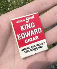 Vintage Matchbook Unstruck - Relax With A Good King Edward Cigar - 1970's picture