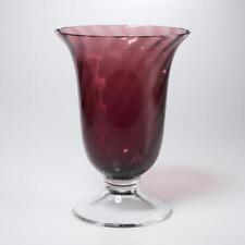 Asprey of London Purple Footed Pedestal Vase 9.75