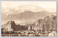 Postcard RPPC Colorado Springs Pike's Peak Gate Rocks Garden Of Gods Vintage picture