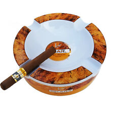 SIKARX Tobacco Leaf Print Cigar & Cigarettes Ashtray Dual-use 4 Rest for picture