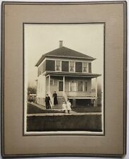 Antique c1910s Original Cabinet Photograph Family New Home House Architecture picture