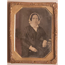1/4th Plate Daguerreotype Of A Woman With A Bonnet picture
