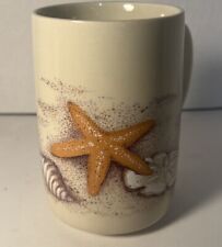 Vintage Otagiri Japan Coffee Tea Mug Seashells Starfish Sand Dollar Beach Motif picture