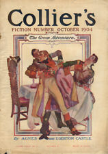 ORIGINAL Frank X Leyendecker COLLIER'S cover: dining room man fight 1904 picture