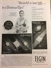 Patricia Morison, Elgin Watches, Full Page Vintage Print Ad picture