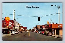 Bend OR-Oregon, Downtown, Advertisement, Antique, Vintage Postcard picture