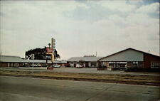 Ada Oklahoma Trails Motel Restaurant front facade 1950s cars vintage postcard picture