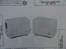 Original Sams Photofact Manual SYLVANIA 1102 (Ch. 1-607-4) picture